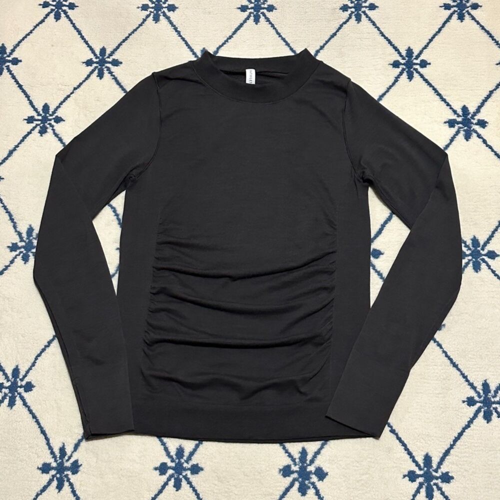 Athleta Foresthill Ascent Seamless Wool Blend Long Sleeve Base Layer Top - Grey